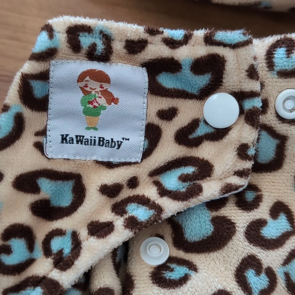 Kawaii Cloth Diaper Lot Bundle All In One Leopard Blue Tan Brown